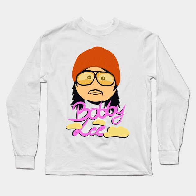 If Bobby Lee Was a South Park Character (Tigerbelly Blue) Long Sleeve T-Shirt by Ina